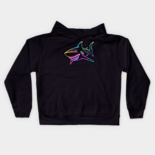 Shark Teeth Smile Neon Kids Hoodie